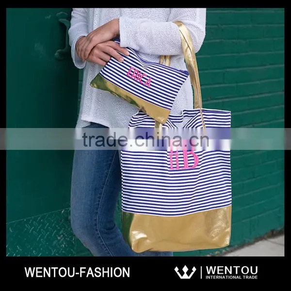 New Arrival Women Monogrammed Leather Handbag photo-6