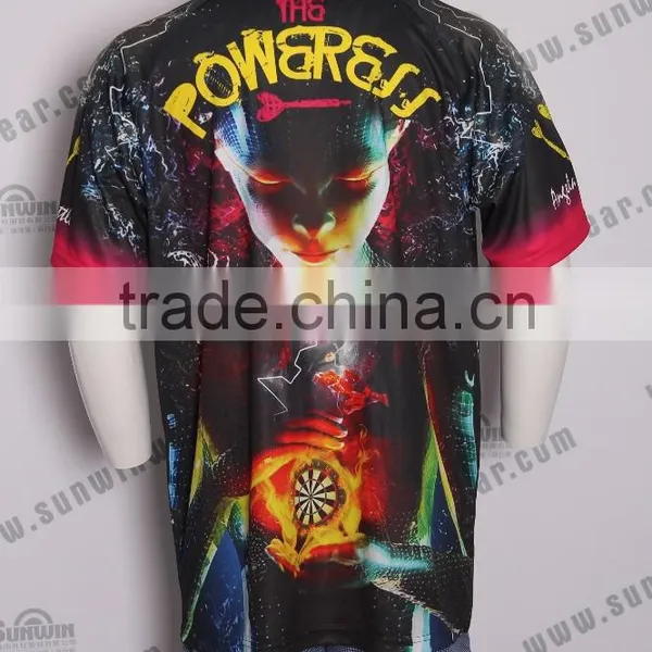 High Quality Mens Darts Shirt / Fashionable Dart Jersey /100 Polyester Sublimation Shirt photo-4