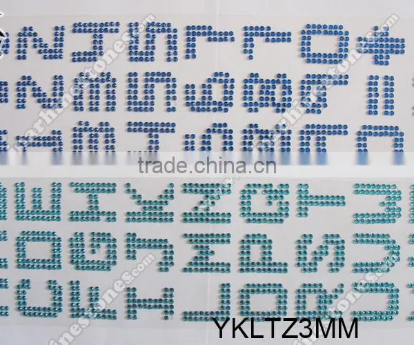 3MM Acrylic Rhinestone Stickers Numbers Pattern Sticker Decal For Decoration photo-4