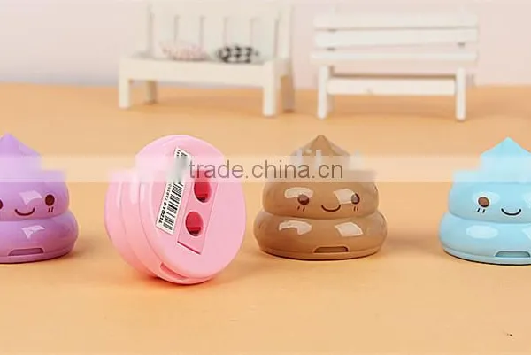 Korea Stationery Shit Pencil Sharpener Shape Double Orifice Double Pole Piece Office & School Supplies photo-3