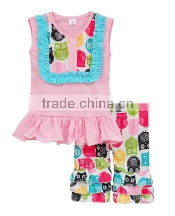 Summer Little Girls 2 Pieces Kids Children's Clothing Outfits photo-3