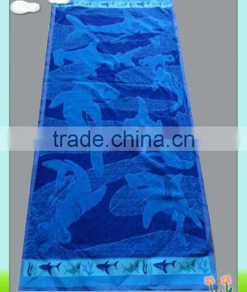 Cotton Terry Velour Jacquard Beach Towel