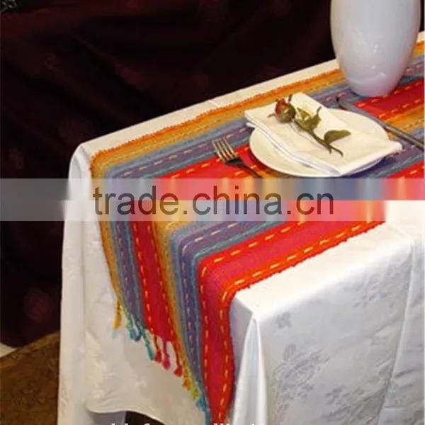 Decorative Jacquard Home Reataurant Satin Table Runner photo-4