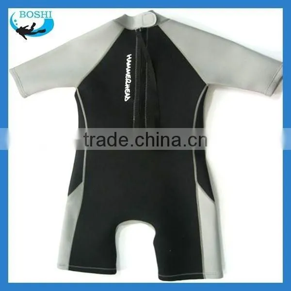 3mm Neoprene Surf Shorts for Children Ladies Short Sleeve Suits photo-2