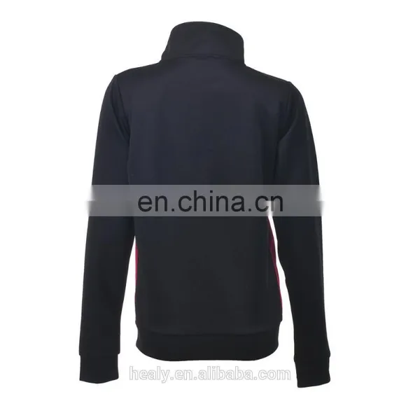 Custom University Bungee Cord Hem Polyester Fleece Track Top photo-2