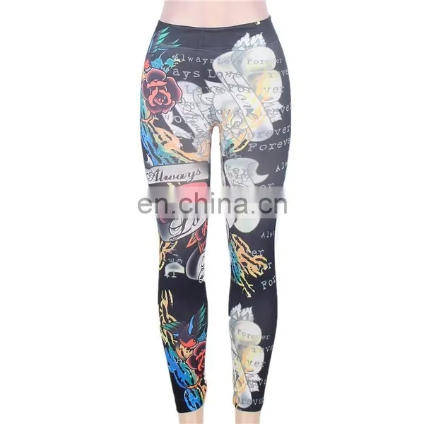 Newest Printed Seamless Tatoo Design Leggings photo-4