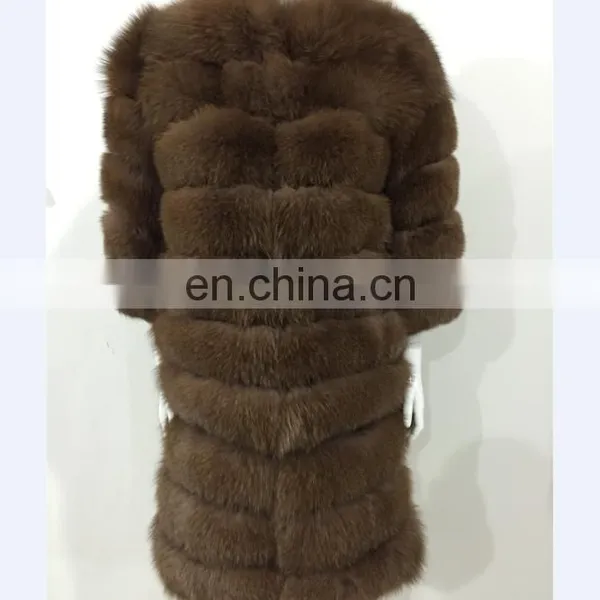 2016 Natural Blue Fox Fur Clothes, Real Fur Clothes Women Winter With Decelerated Sleeve