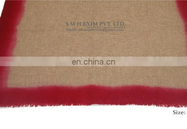 Gauze Pashmina Wool Four Side Ombre photo-2