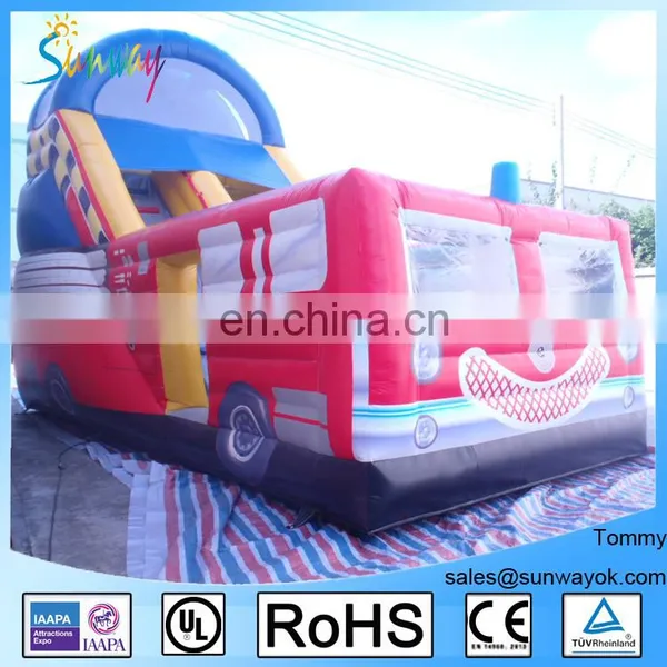 Bus Shape Inflatable Bouncer Combo With Water Slide photo-5