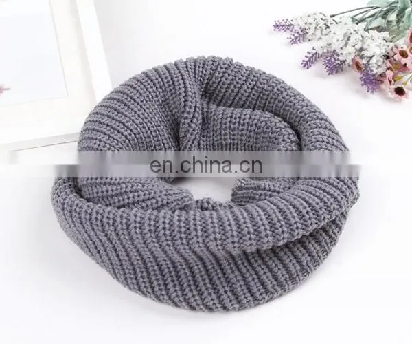 2018 Colors Knitting Loop Winter Scarf Infinity photo-4