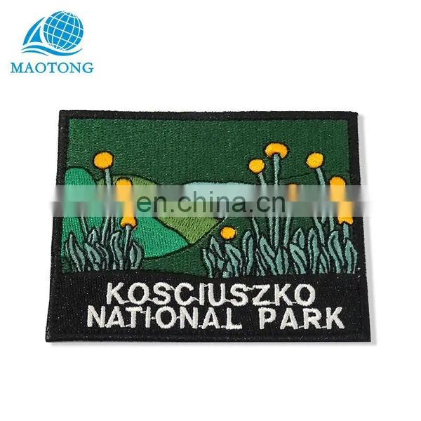 OEM China factory cheap custom personalized 3D traveling university embroidery blank patches for embroidery