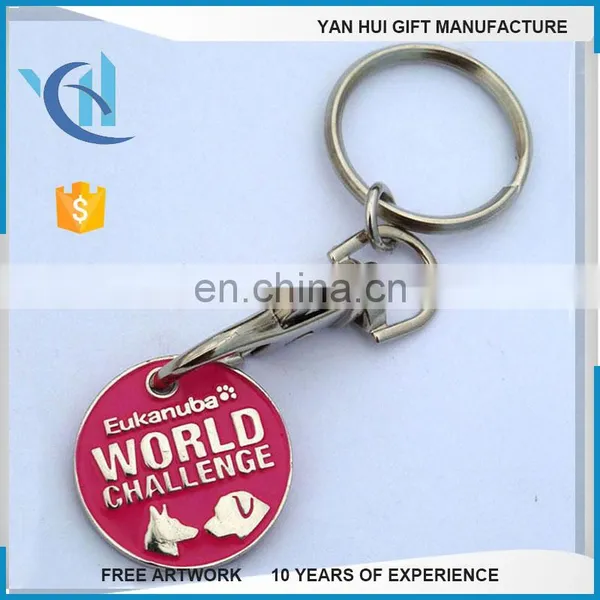 Metal Trolley Keychain Coin for Supermarket Trolley