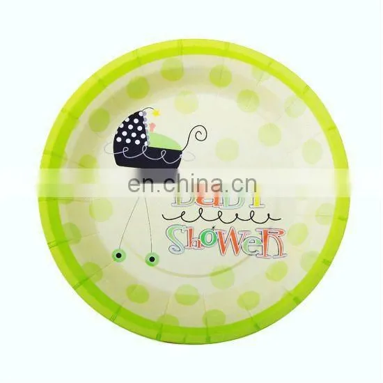 Fashional 7" Round Paper Theme Paper Plates for Babies