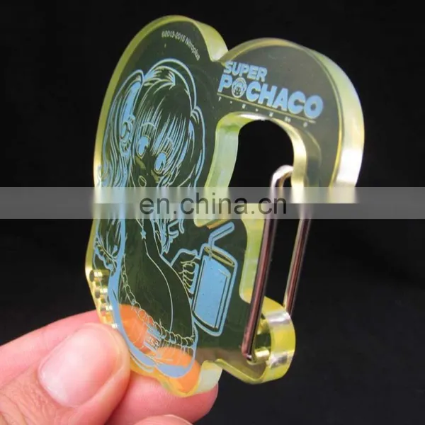 Customized Clear Green Cartoon Acrylic Keychain Laser Cut photo-2