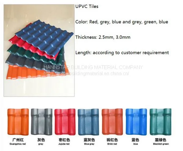 All Kind of Color Synthetic Resin Tile UPVC Tiles Used for Roof photo-3