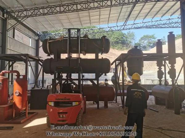 12T Waste Tyre Recycling Pyrolysis Plant for Sale Low Cost photo-3