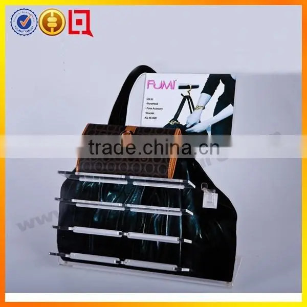 Countertop 3-tier Exquisite Acrylic Purse Rack, Purse Holder, Wallet Display Stand photo-3