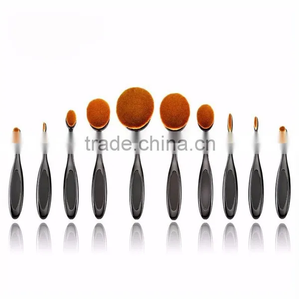 Professional Makeup Brushes With Private Label 10pcs Black Makeup Brushes Set photo-6