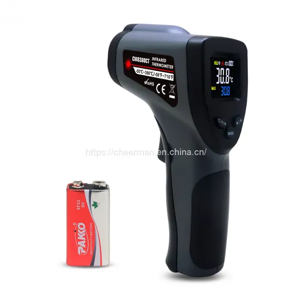CM8380CT Color Display Digital Industrial Infrared Thermometer Kitchen Temperature Gun