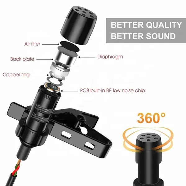 Best Selling Product Condenser Microphone Clip on Lavalier Microphone for Iphone photo-4