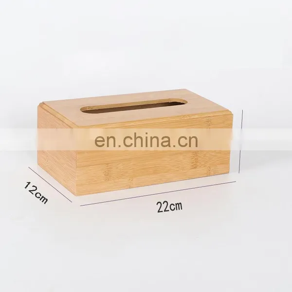 Natural Bamboo Eco-friendly Tissue Storage Box Multi-function Dinning Room Living Room Toilet Tissue Box photo-4