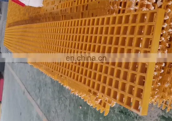 Factory Supply Anti Slip Molded 38mm Square Mesh Fiberglass Grating photo-5