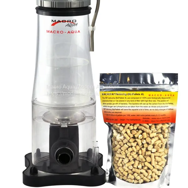 Macro Aqua NP-300 Bio Pellet Reactor / Internal With 500ml NP Pellets Nitrate Reducing Phosphate Reducing Removing NO3 PO4