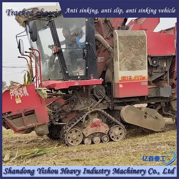 Triangle Track Chassis Anti Sinking Vehicle for Harvesting Corn in Muddy Land photo-2
