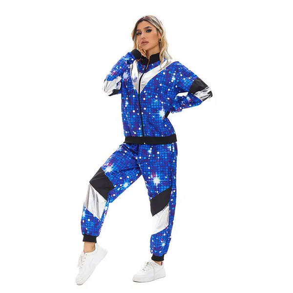 Disco King Costume and Women's 70's Shining Disco Fever Mamma Costume Novelty Clothing for Parties and Festivals photo-4