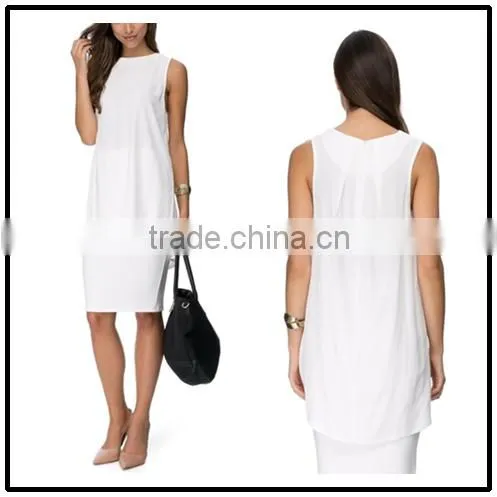 2015 China Manufacturer Customized the Latest Design Summer Fashion White Top