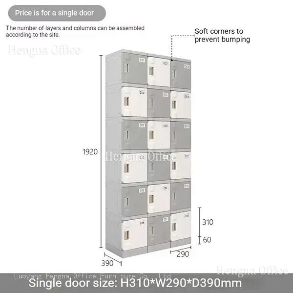 Waterproof ABS Plastic Lockers HNYG06PL | Rust-Free Storage Staff Lockers for Swimming Pools & Spas photo-3