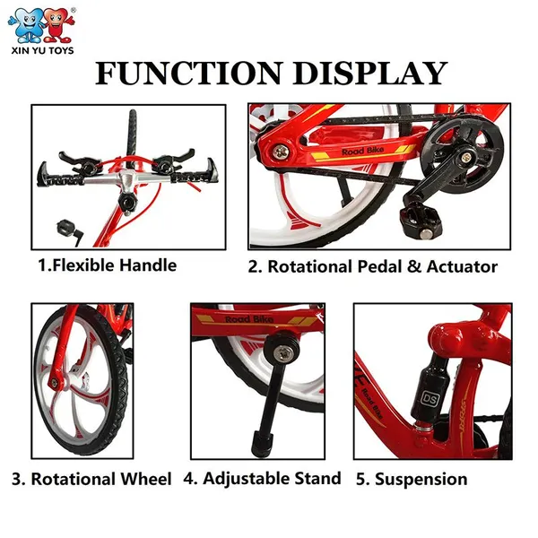XINYU1:8 Scale Bike Toy Diecast Alloy Stimulated Mountain Bicycle photo-3