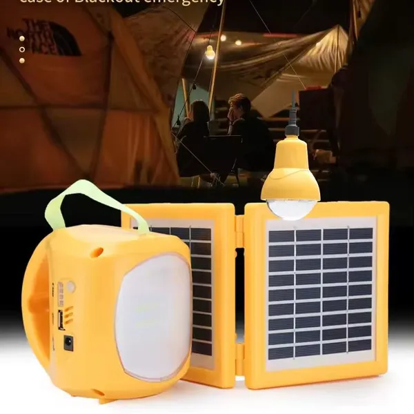 Portable Solar Home Light Kit – 3.5W Solar Panel, 6V Lead-Acid Battery, 3 LED Lights + USB, CE Certified for Outdoor Emergency photo-2