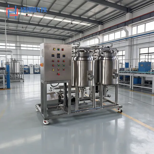 100L Dual-Tank Mobile CIP Cleaning System 24KW Heating 316L Stainless Steel Automatic Cleaning​