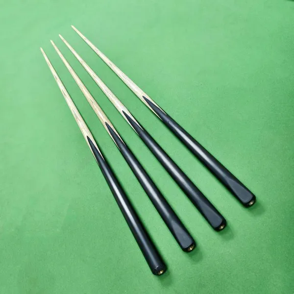 Small-tip Solid Black Billiard Cues, Available for Pool Halls, Private Cues for Members. in Stock and Customizable by the Manufacturer