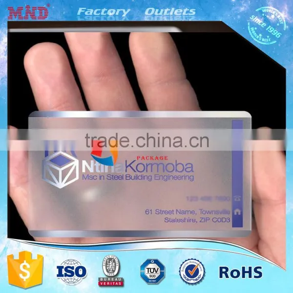 MDC31 13.56mhz Rfid Pvc 1K S50 Transparent Nfc Card photo-3