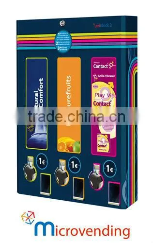Distributeur Automatique Pour 3 Voies de Roulement Mecanique Cigarette Papier et Preservatifs