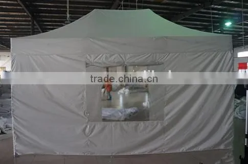 3m * 4.5m Small Hexagon Folding Gazebo With Door and Window for Sales photo-3