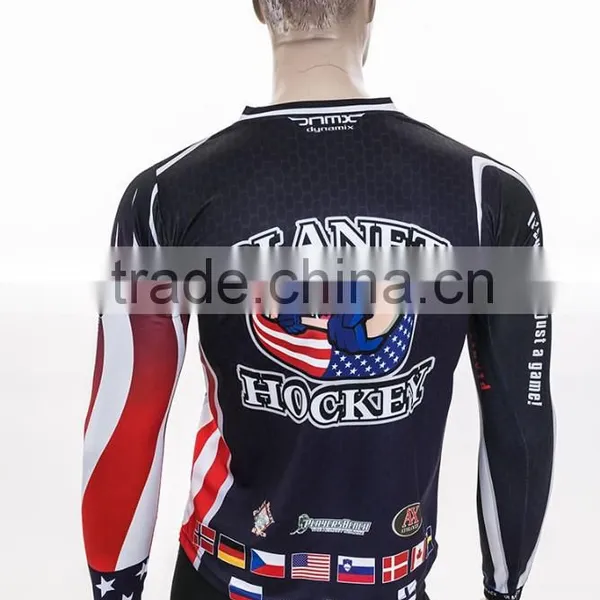 High Quality 100 Polyester Slim Fitness Men Shirts 3d Printing photo-2