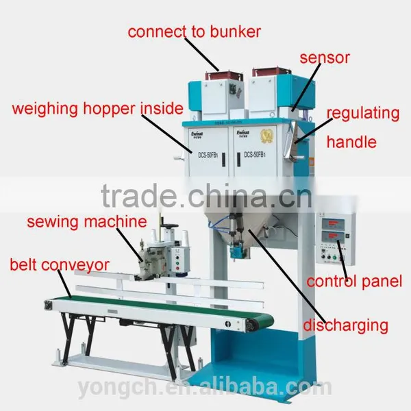Peanut Bagger With Sewing Machine and Conveyor