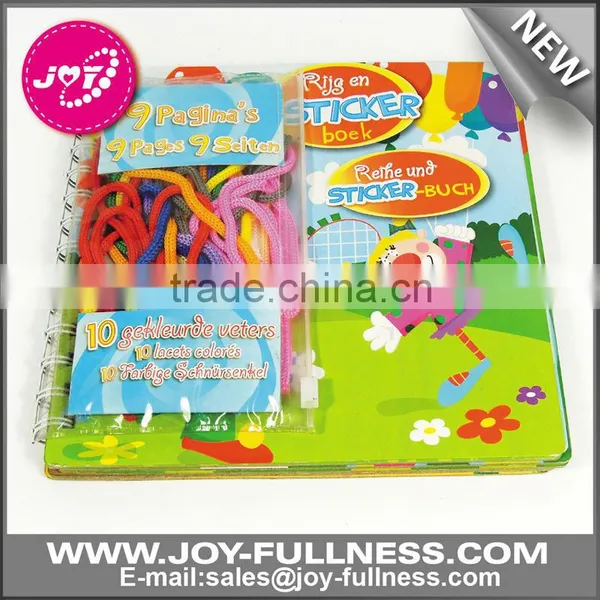 educational book for kids learning cord thread