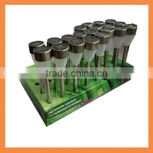 Wholesales LED Stainless Steel Solar Lawn Lights With Display Box photo-2