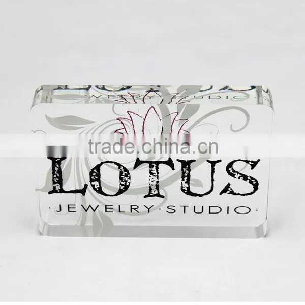 Acrylic Logo Block Custom Silk Printing Cheap Items to Sell photo-2