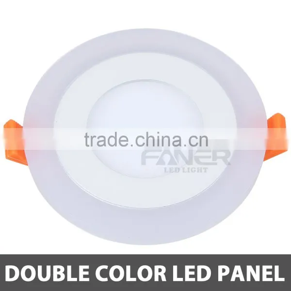 Round Double Colors LED Light Panels Double Side 3+2w/6+3w/12+4w/18+6w photo-2