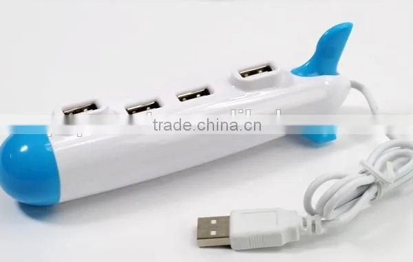 Submarine Shape USB 2.0 Hub Mini Portable Hub 4-Port Hub photo-4