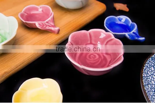 Rose Shape Ceramic Small Dishes HY167402 photo-4