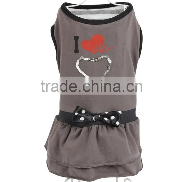 2016 Hot Sale Pet Summer T-shirt Fashion Design Pink/grey Dog Clothes photo-4