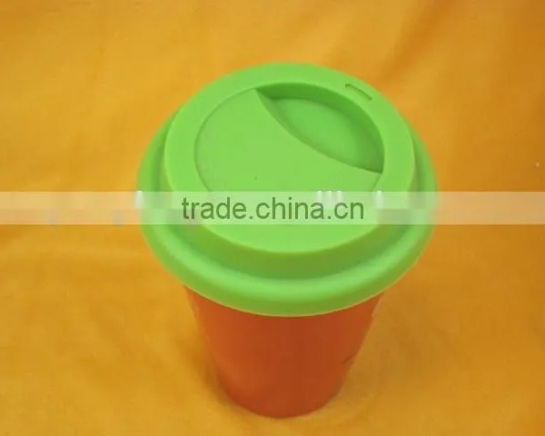 YF11022 Double Layer Ceramic Mug With Silicone Lid photo-2