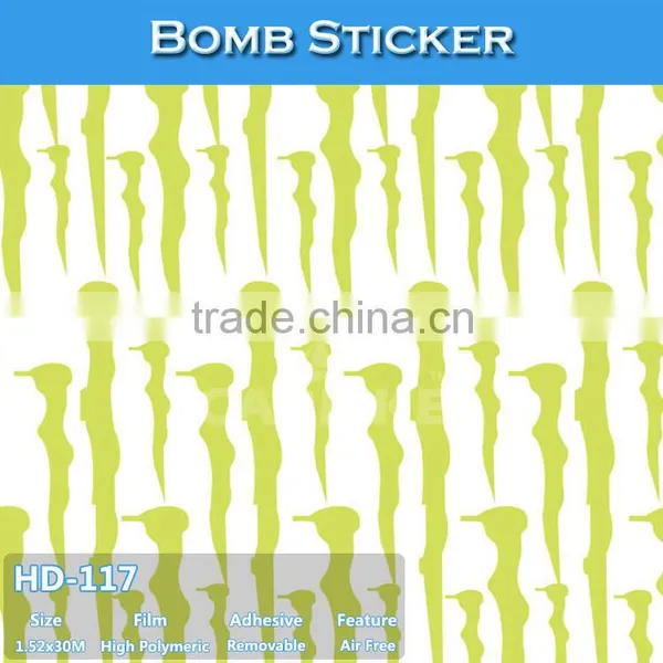 HD-116 CARLIKE Air Bubble Free Soft Car Body Sticker Bomb Car Cover Vinyl photo-2