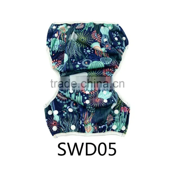 2016 Alva Newest Amazing Swimming Diapers Position Prinrted Reusable and Washable Cloth Baby Swim Diapers Made in China photo-3